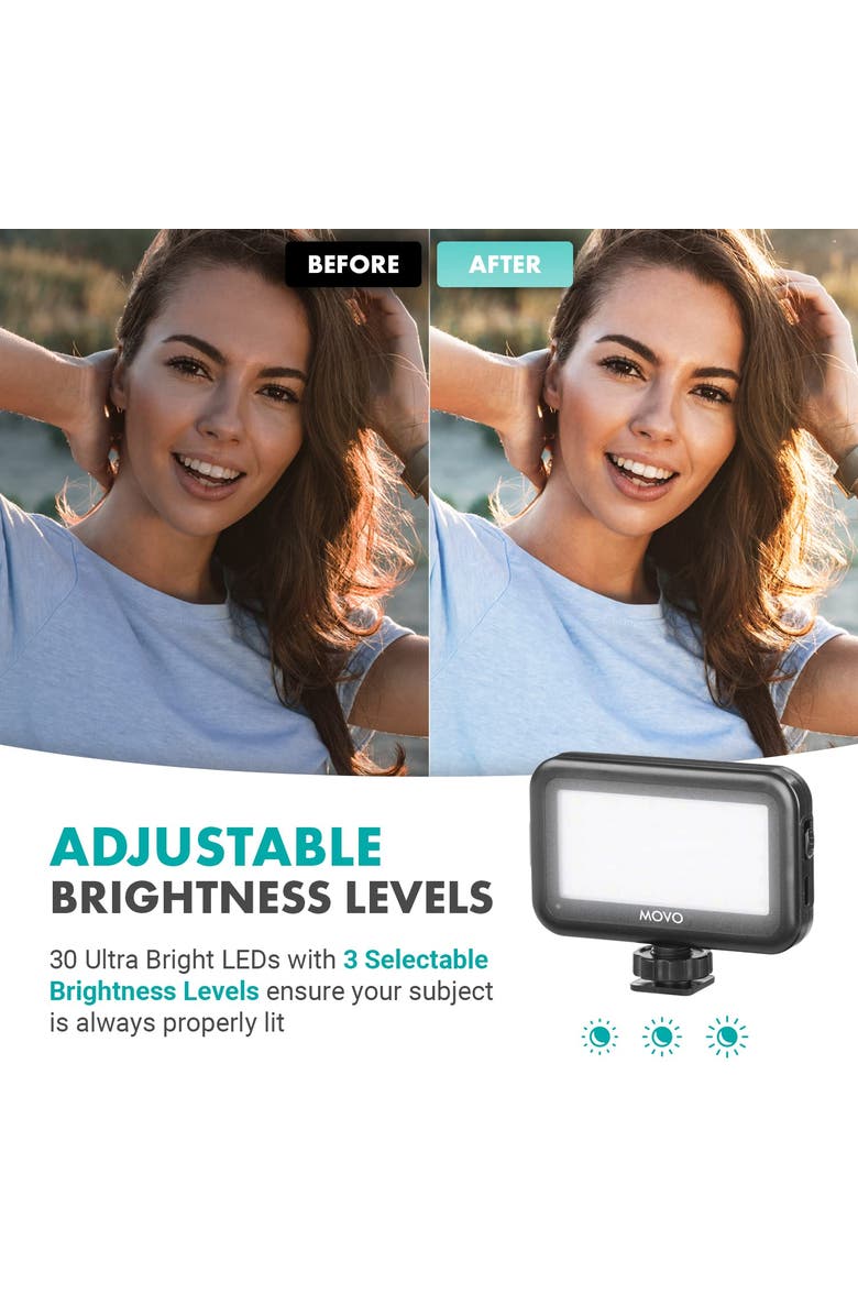 MOVO Tablet Vlogging Kit for iPad with Mic, Light, Tabletop Tripod, Alternate, color, Black