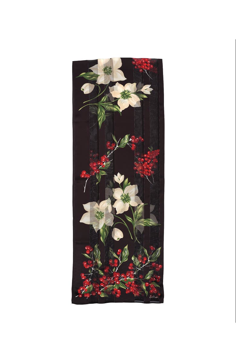 Echo Amaryllis Silk Scarf, Main, color, 