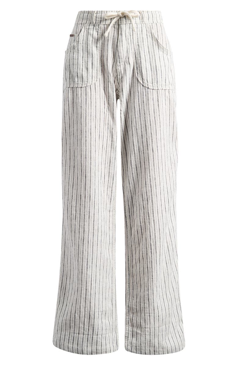 BDG Urban Outfitters Drawstring Wide Leg Linen & Cotton Blend Pants, Alternate, color, White