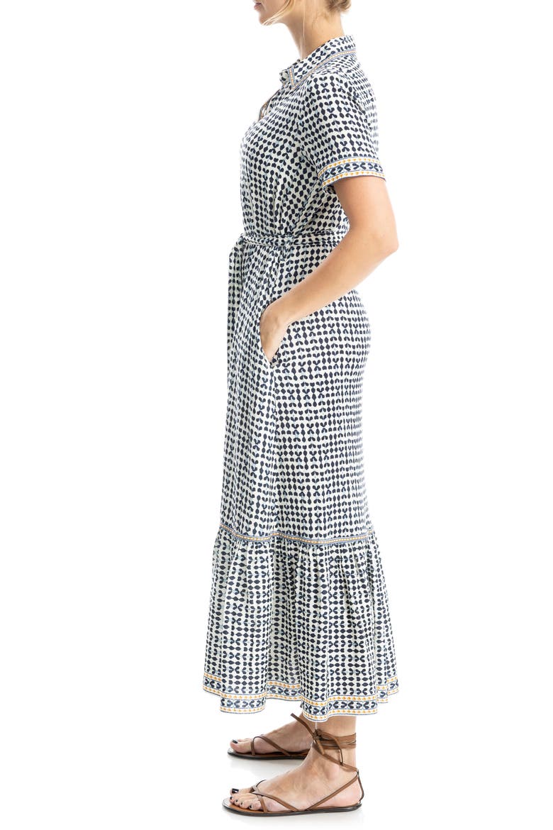 Short Sleeve Shirtdress, Alternate, color, NATURAL BLUE IKAT STAMPS