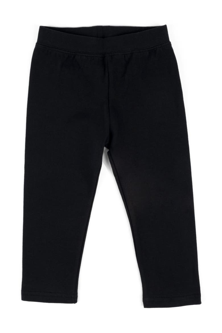Girls Cotton Leggings, Solid Colors, Main, color, BLACK