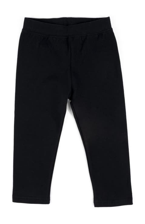 Girls Cotton Leggings, Solid Colors