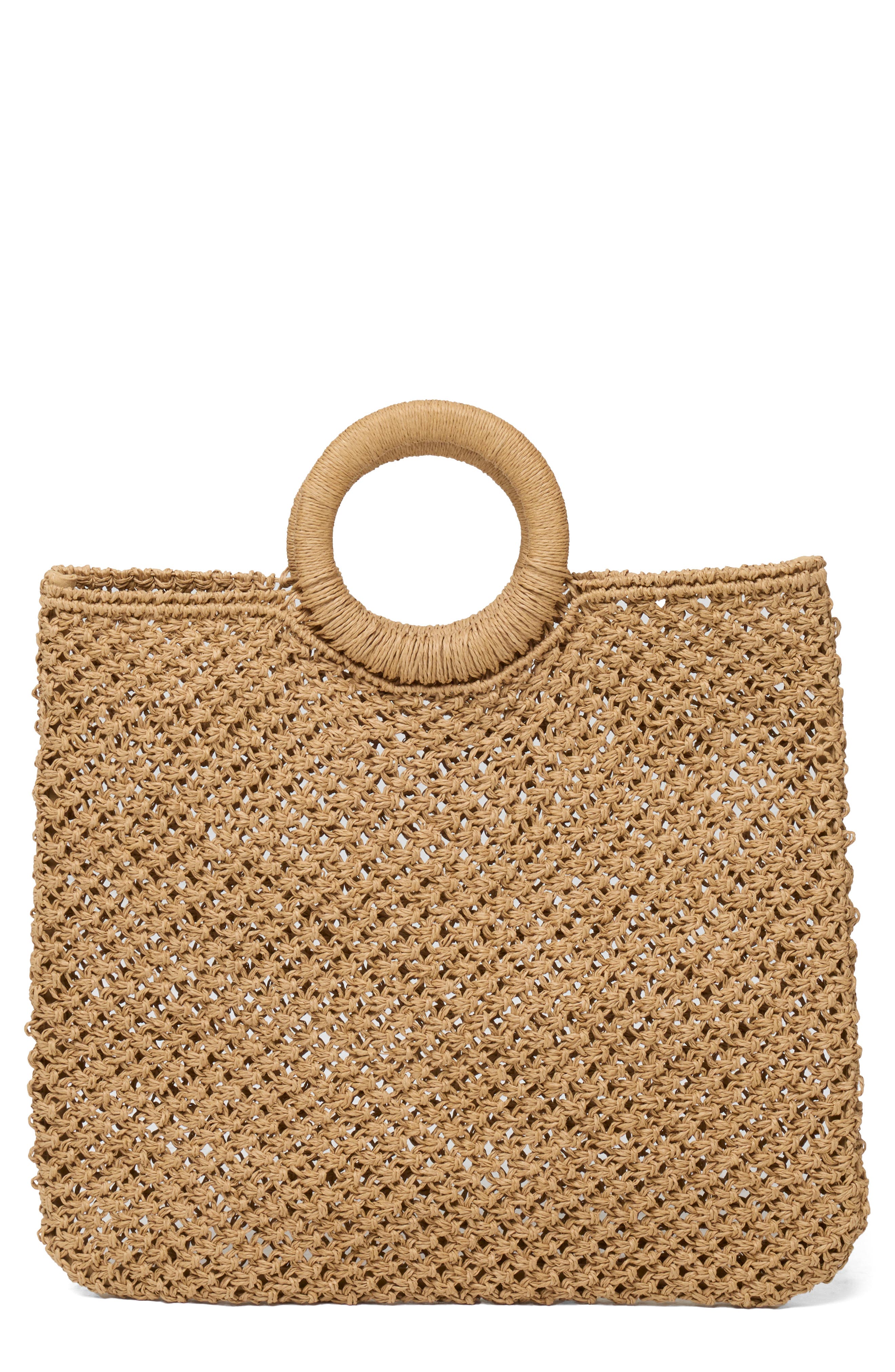 LSPACE Bella Raffia Tote, Main, color, Natural