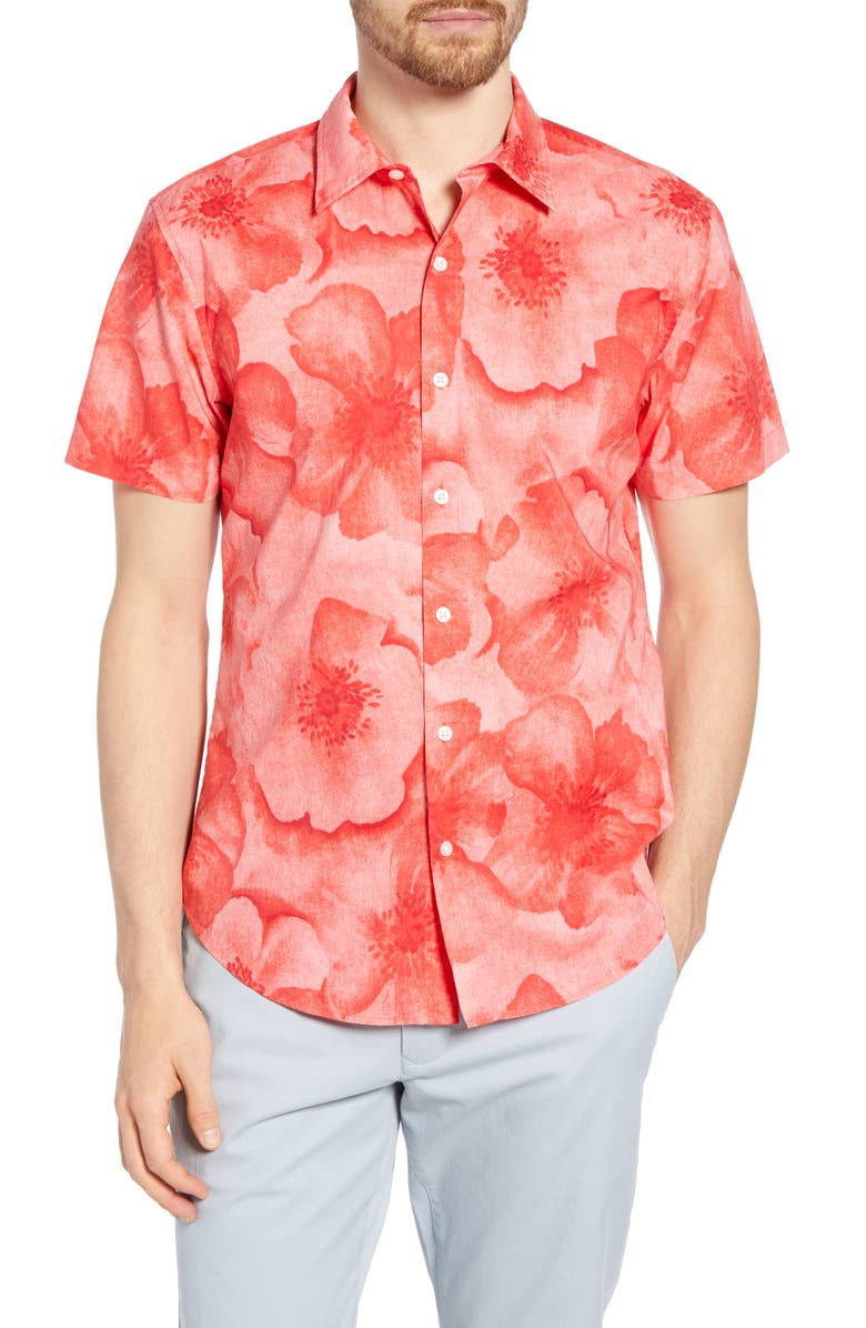 Bonobos Riviera Slim Fit Floral Print Cotton Sport Shirt, Main, color, 