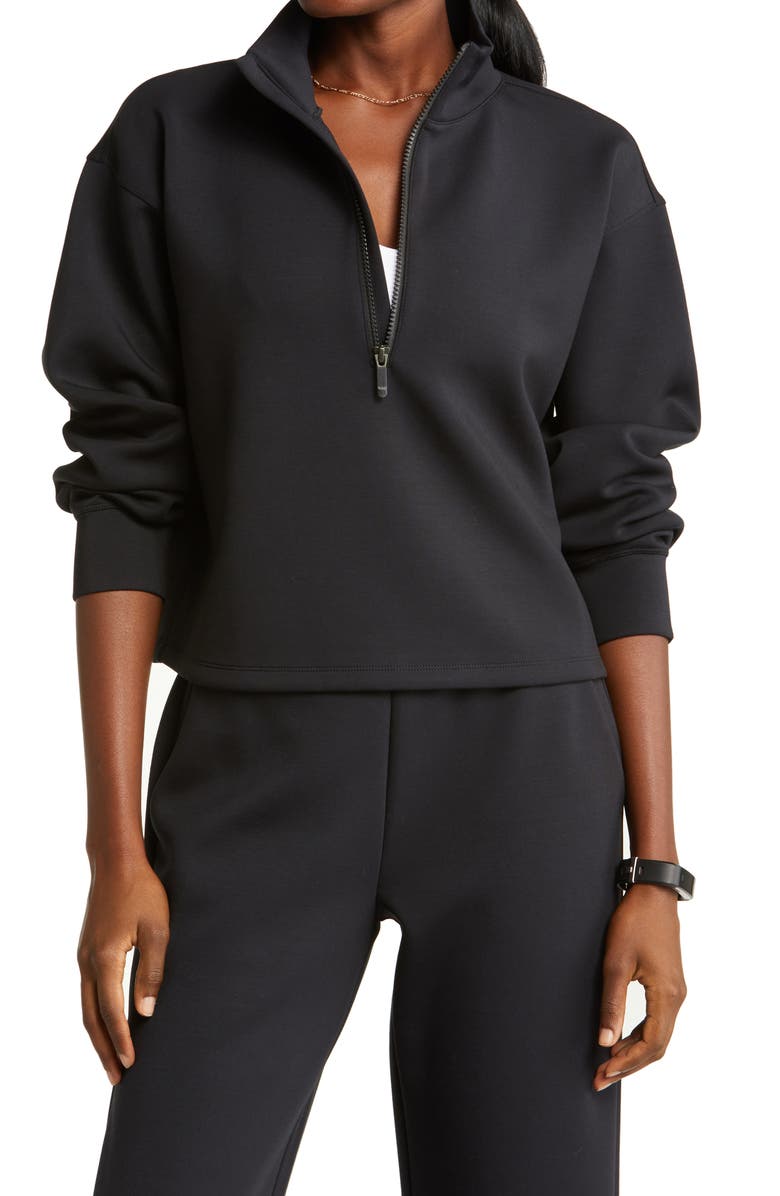 Zella Luxe Half-Zip Pullover, Main, color, 