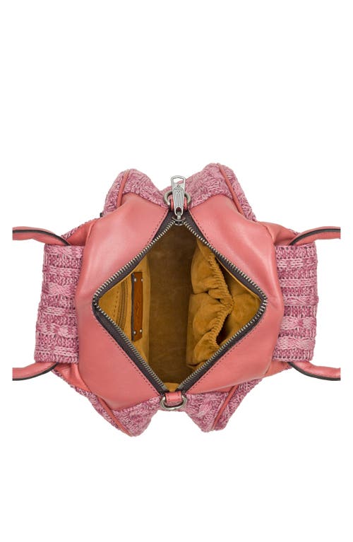 Patricia Nash Milburn Cable Knit Bucket Bag In Old Rose