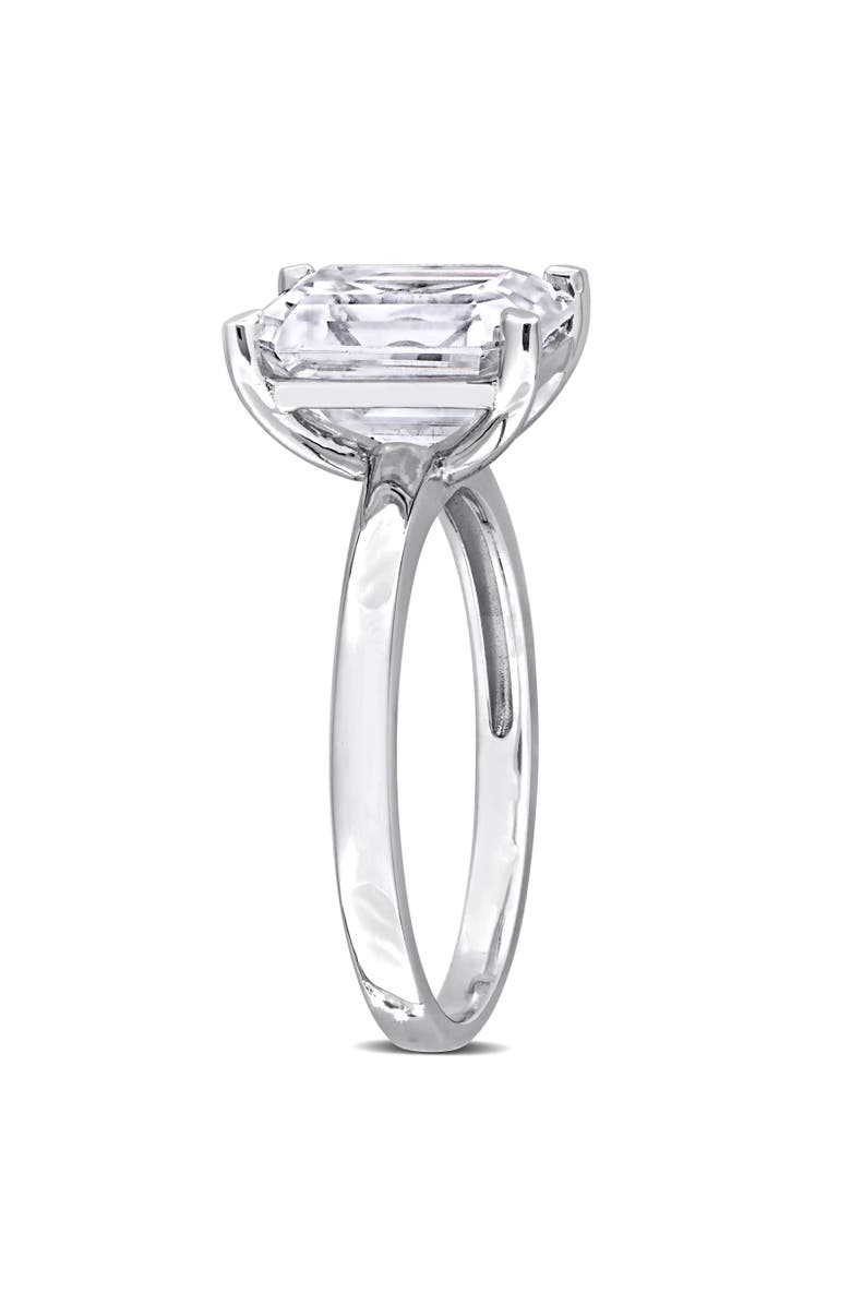 Julianna B. Moissanite Octagon Solitaire Ring, Alternate, color, Sterling Silver