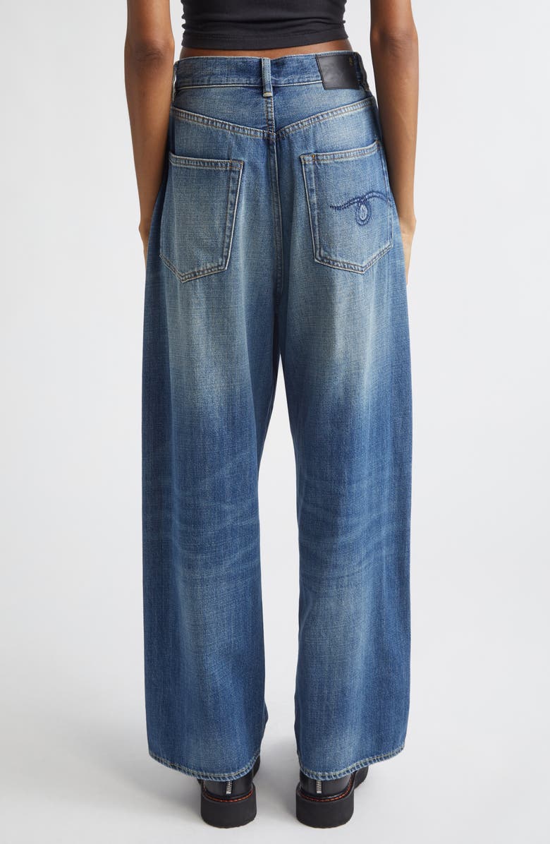 R13 Venti Baggy Wide Leg Jeans, Alternate, color, Raine Blue