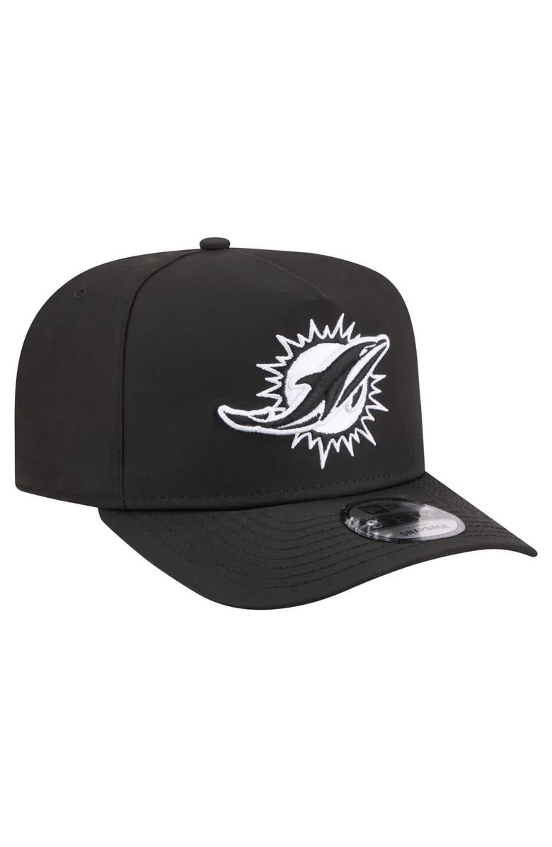 New Era Men's New Era  Black Miami Dolphins Gore-Tex A-Frame 9FIFTY Adjustable Hat, Alternate, color, Black