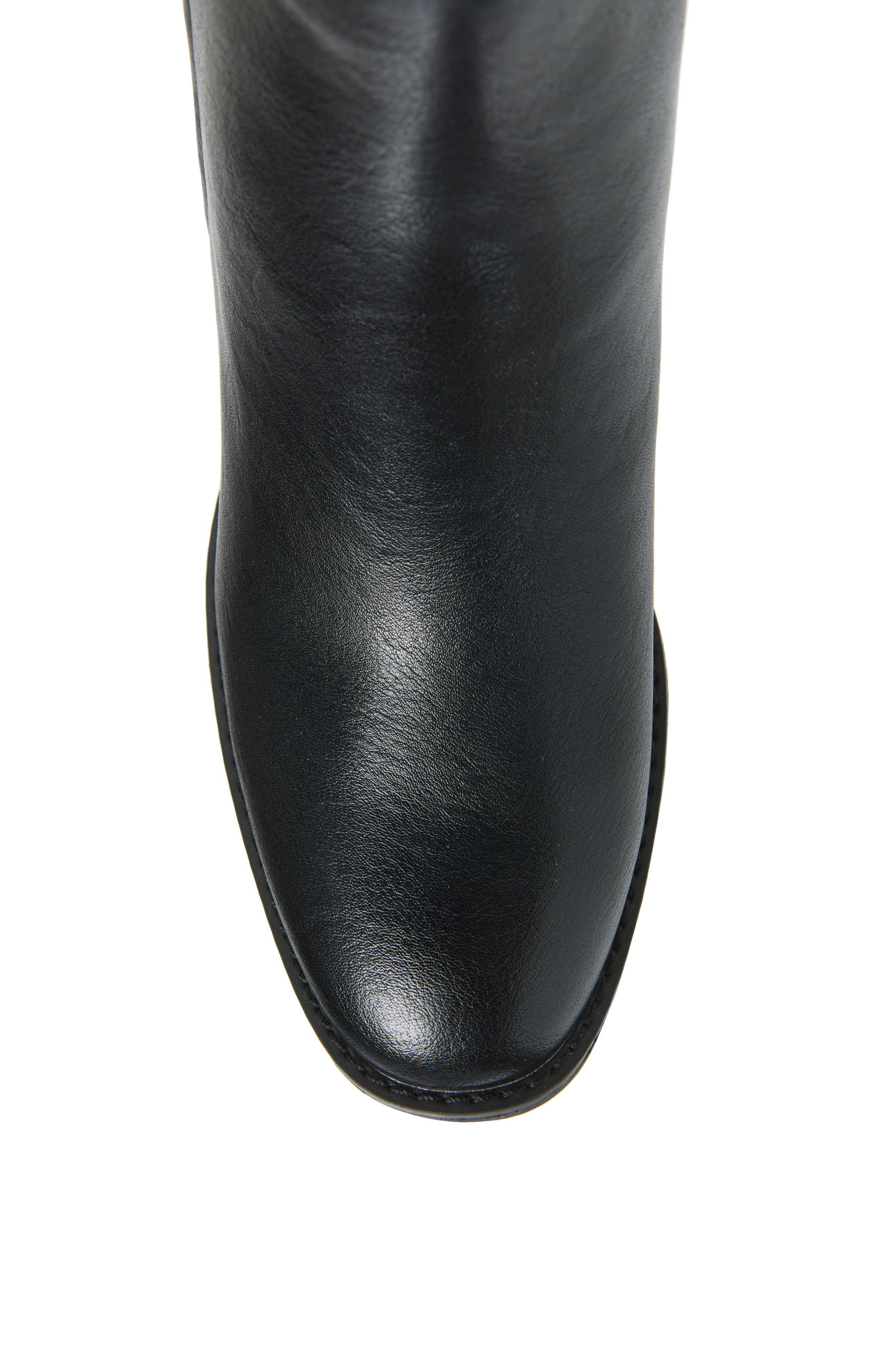 Hopkins Faux Leather Bootie, Alternate, color, BLACK