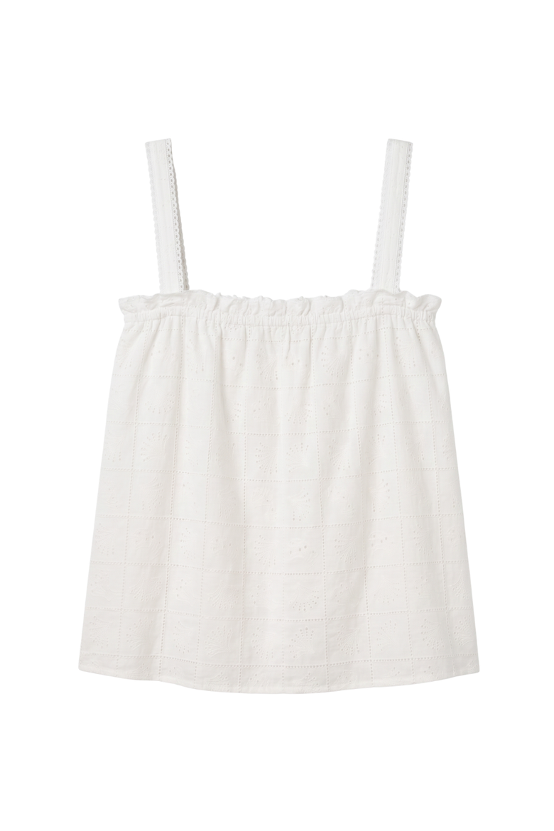 Leah Eyelet Tank, Main, color, Soft White