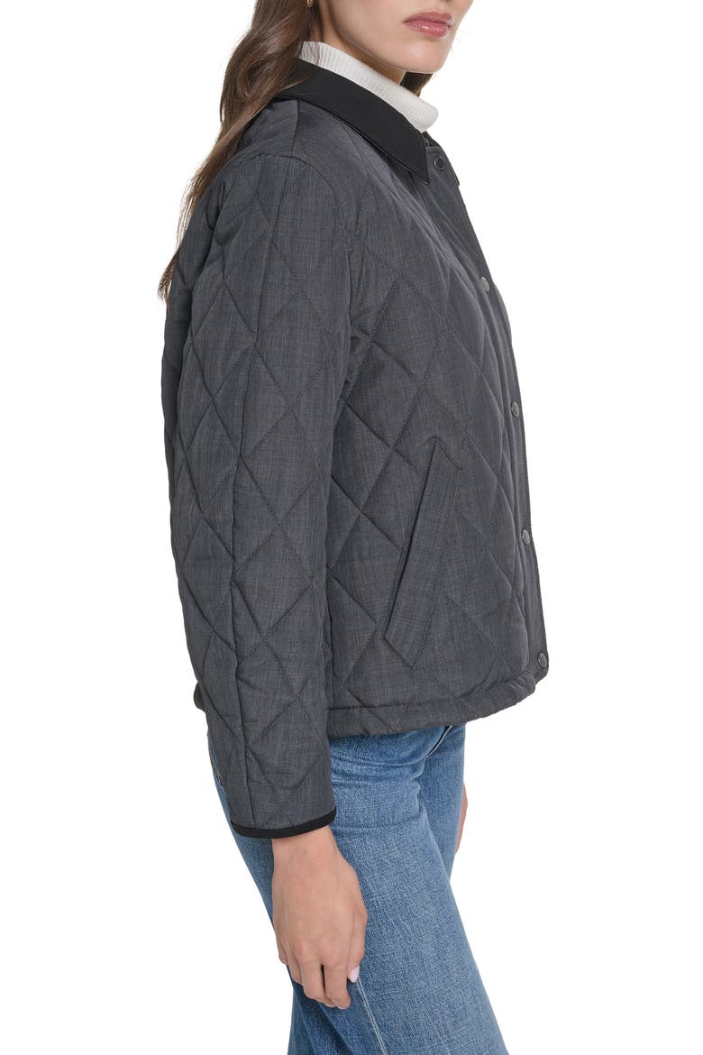 Crosshatch Quilted Jacket, Alternate, color, ANTHRACITE