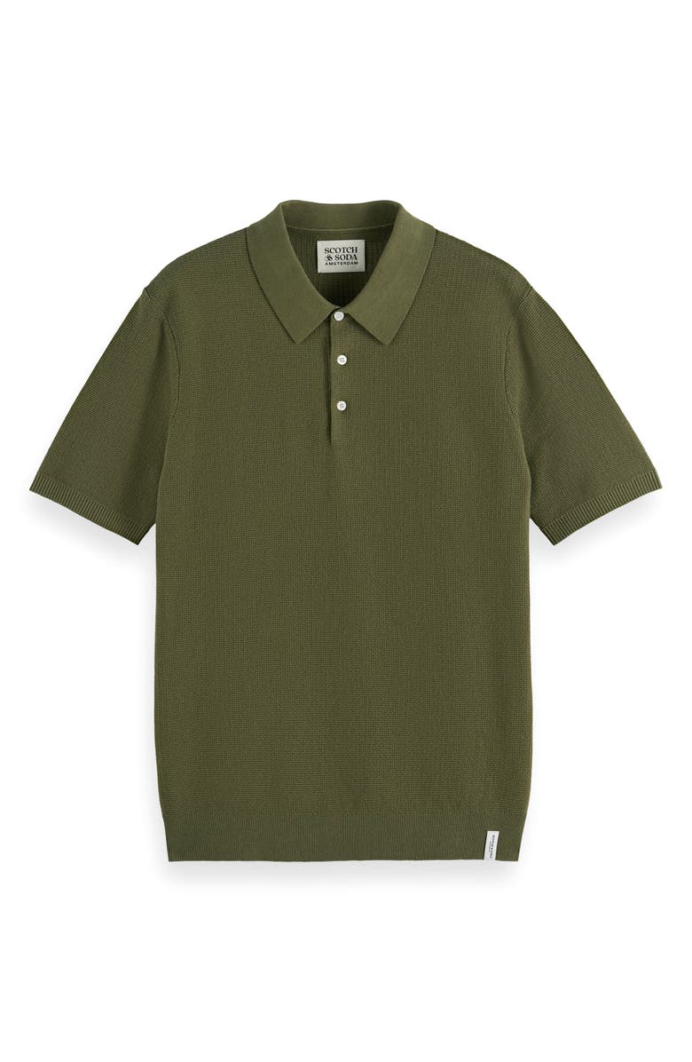 Scotch & Soda Structured Knit Cotton Polo, Alternate, color,