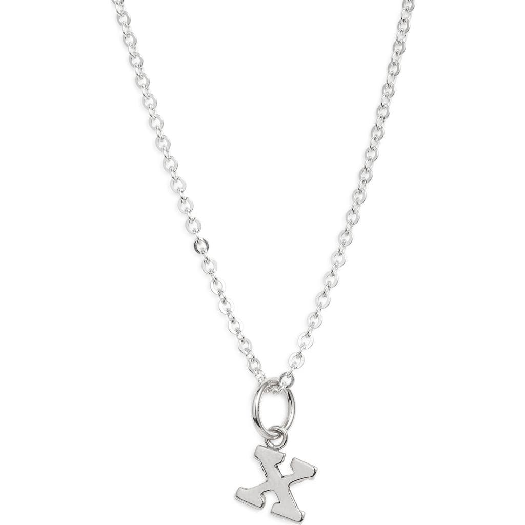 Nashelle Initial Pendant Necklace In Sterling Silver - X
