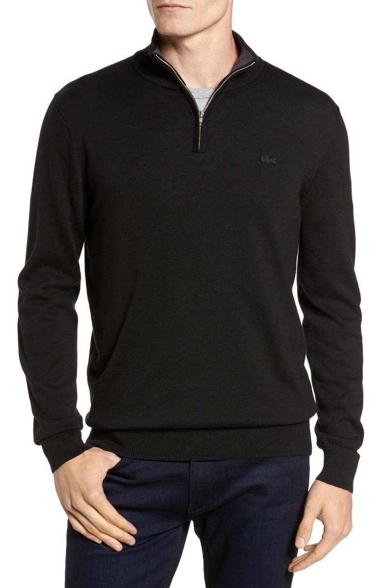 Lacoste Quarter Zip Sweater, Main, color, 