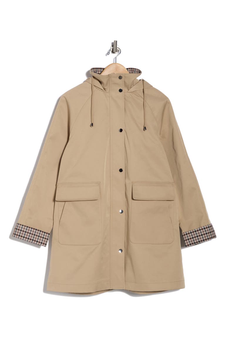 Hooded Rain Coat, Alternate, color, KHAKI