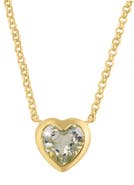 EFFY Green Amethyst Heart Pendant Necklace