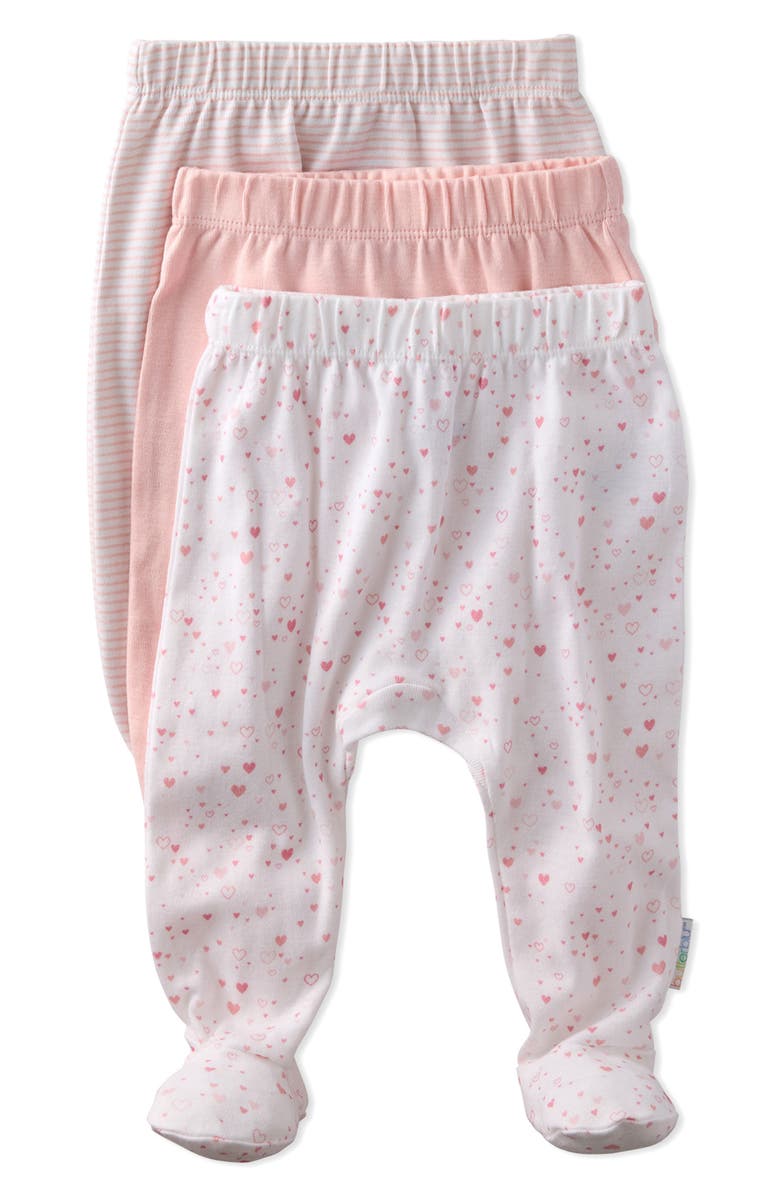BUTTERBLU Fallon Footed Organic Cotton Assorted 3-Pack Pants, Main, color, 