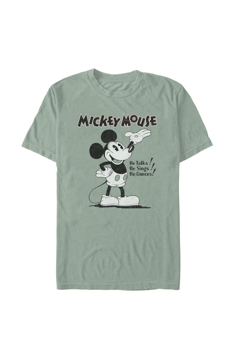 Mickey & Friends Men's Mickey & Friends Classic He Talks He Sings He Dances Graphic T-Shirt, Alternate, color, Bay