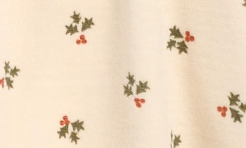 Quincy Mae Holly Berry Organic Cotton Velour Dress In Neutral