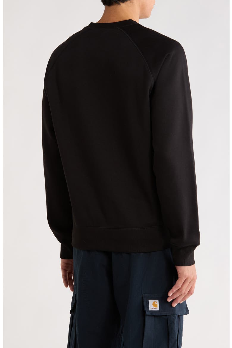 Chase Crewneck Sweatshirt, Alternate, color, BLACK / GOLD
