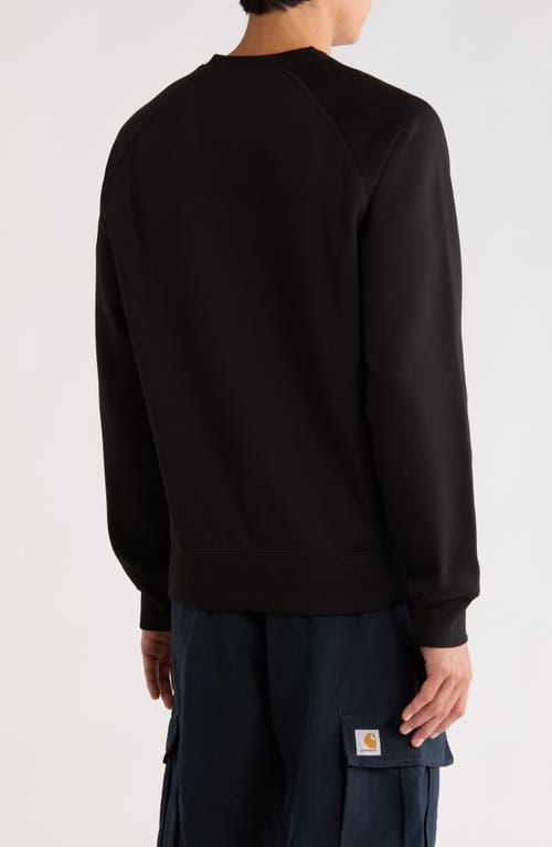 Carhartt Work In Progress Chase Crewneck Sweatshirt In Black