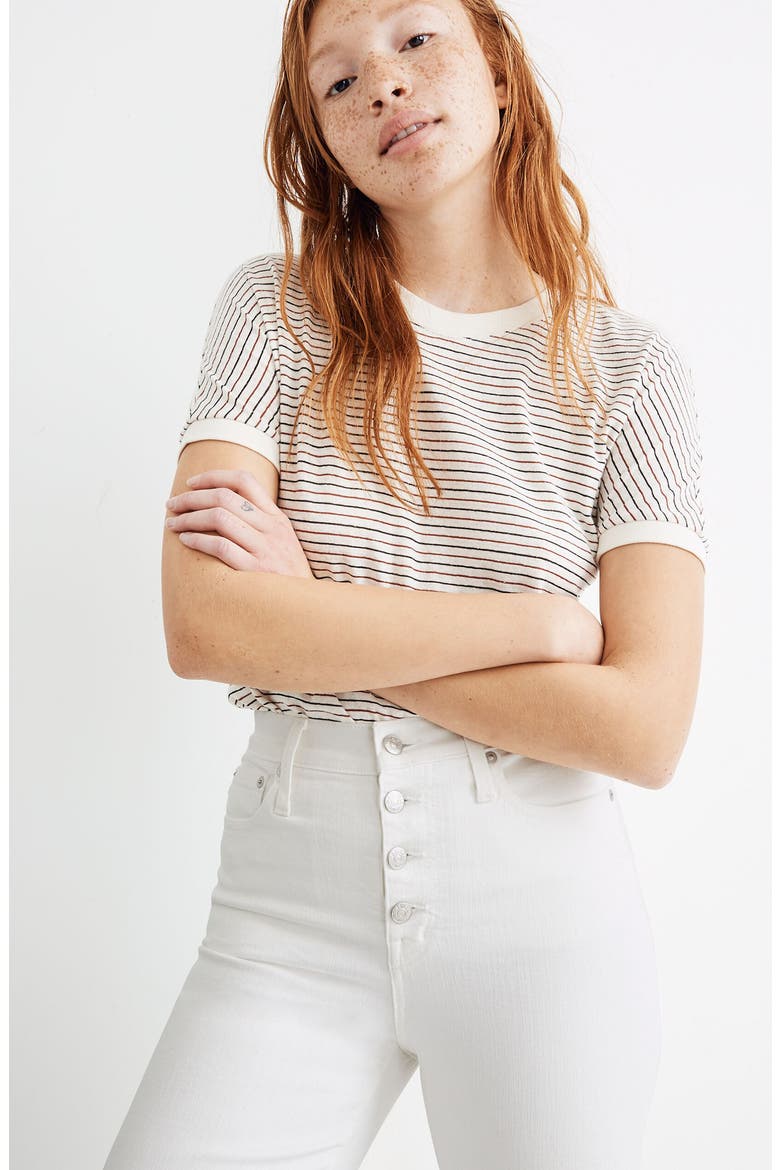 Slim Wide-Leg Crop Jeans: Button-Front Edition, Alternate, color, TILE WHITE