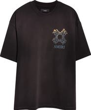 AMIRI MA Quad Flames Oversize Cotton Graphic T-Shirt