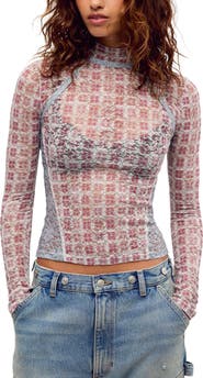 Free People Lyric Floral Lace Top
