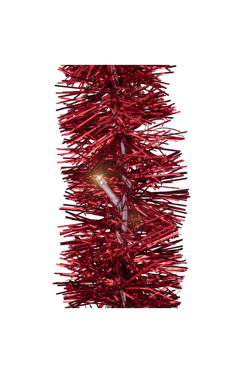 Northlight LED lighted Tinsel Heart Valentine's Day Window Silhouette - 25.25" - Red, Alternate, color, Red