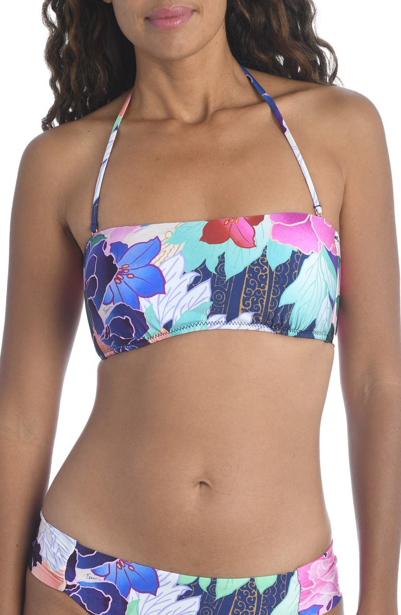 Trina Turk Opulent Oasis Bandeau Bikini Top, Alternate, color, 