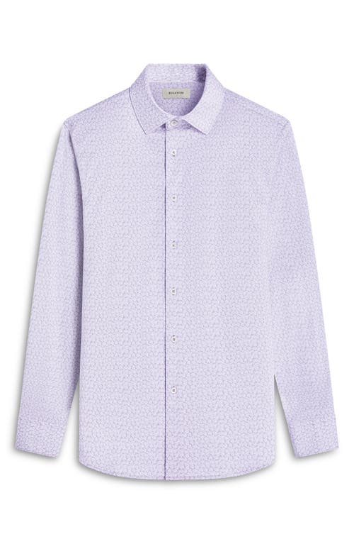 Bugatchi James Ooohcotton® Leaf Print Button-up Shirt In Sand