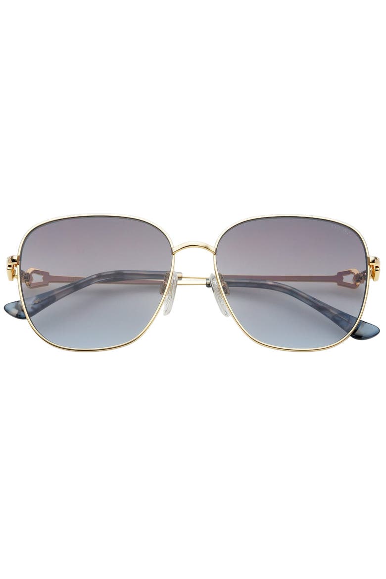 Lea Square Sunglasses, Main, color, Gold / Gradient Gray
