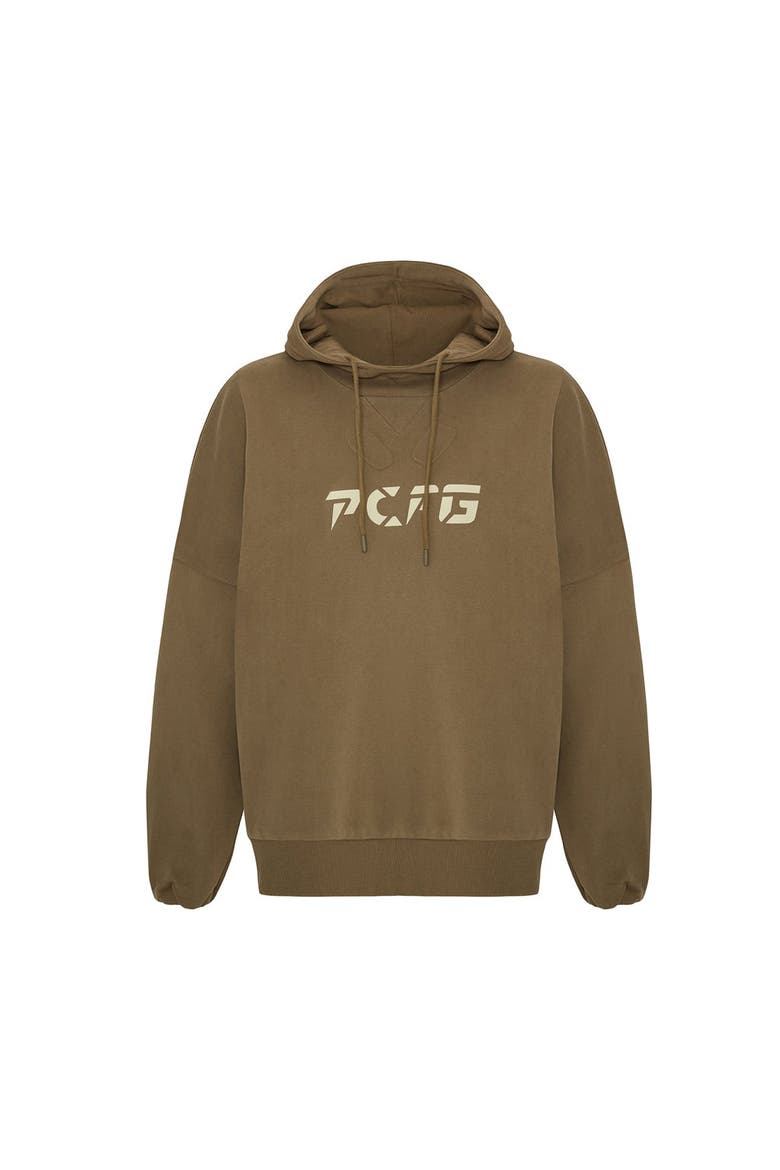 Cotton  Hoodie, Main, color, Brown