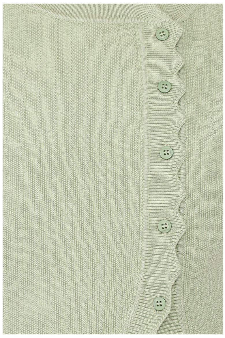 Mackie Scalloped Ribbed Top, Alternate, color, SAGE
