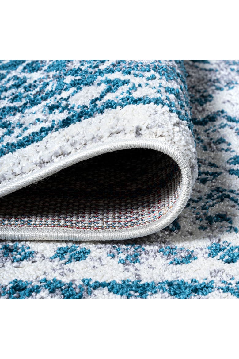 Boho Cottage Medallion Area Rug, Alternate, color, Blue/White