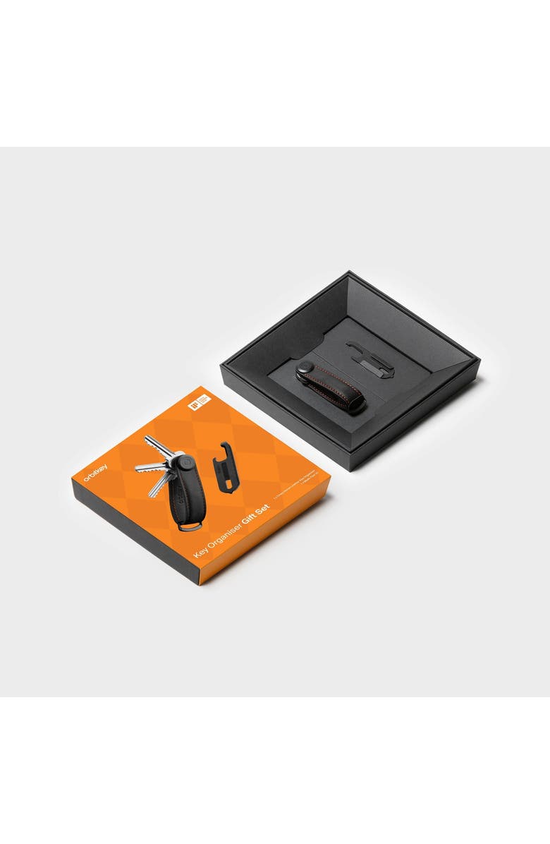Orbitkey CrazyHorse Key Organiser + Multitool v2 Set, Alternate, color, Black/Orange