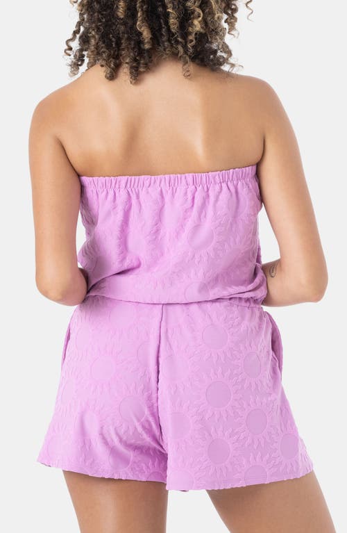 Roxy Special Feeling Strapless Cover-up Romper In Purple