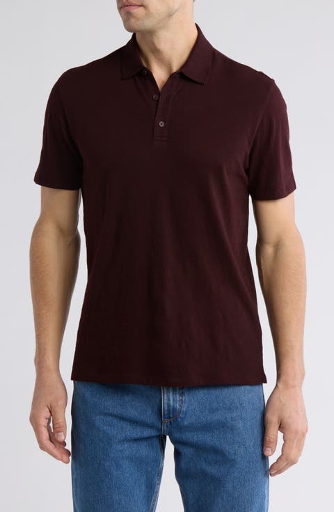Short Sleeve Slub Polo