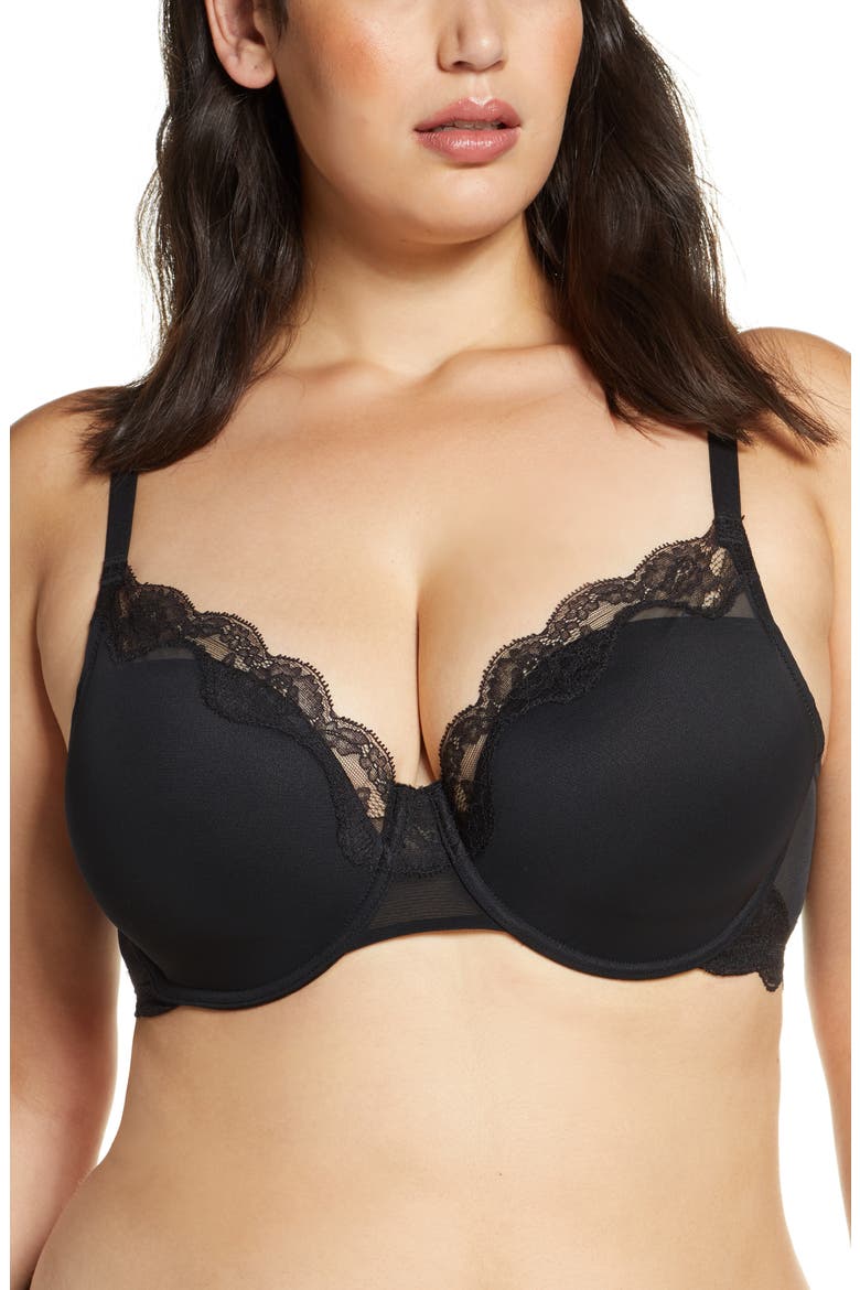 Elusive Full Fit Underwire Contour Bra, Main, color, BLACK