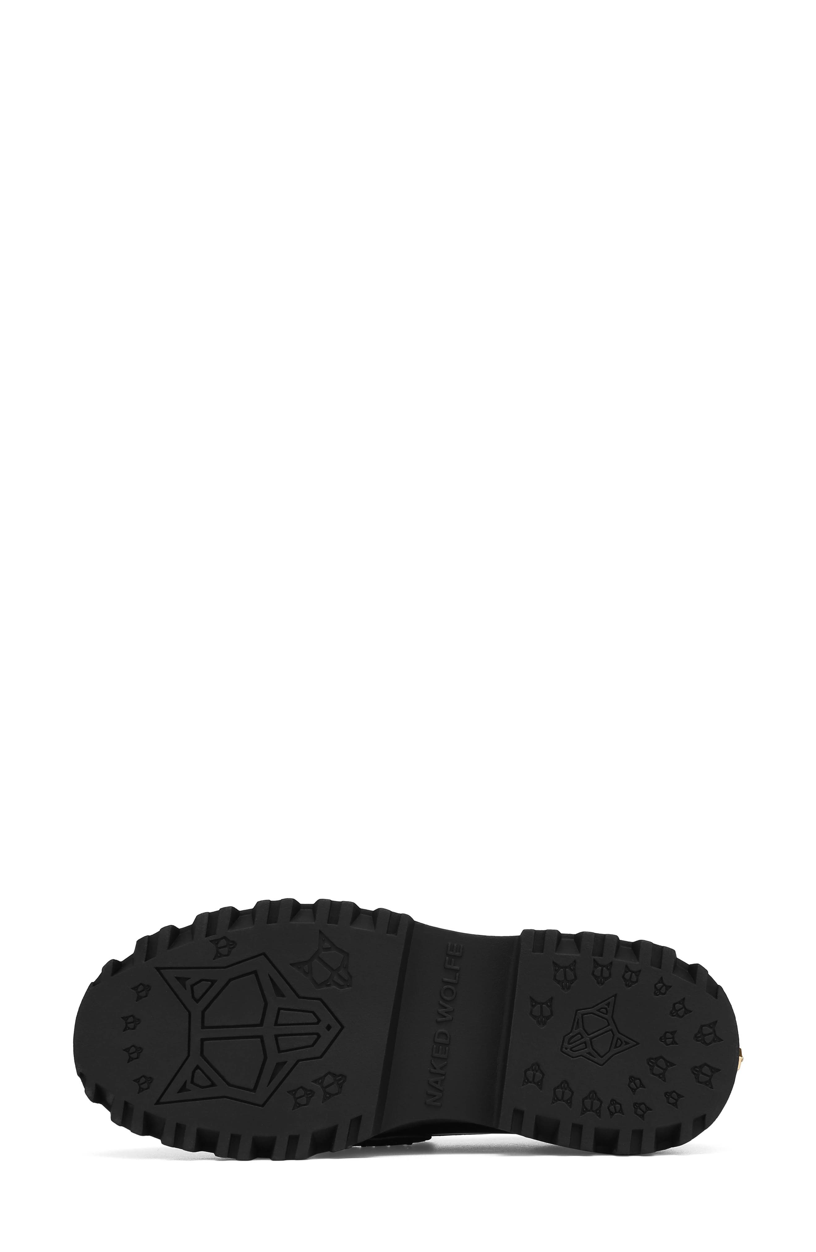 Flawed Platform Loafer, Alternate, color, BLACK