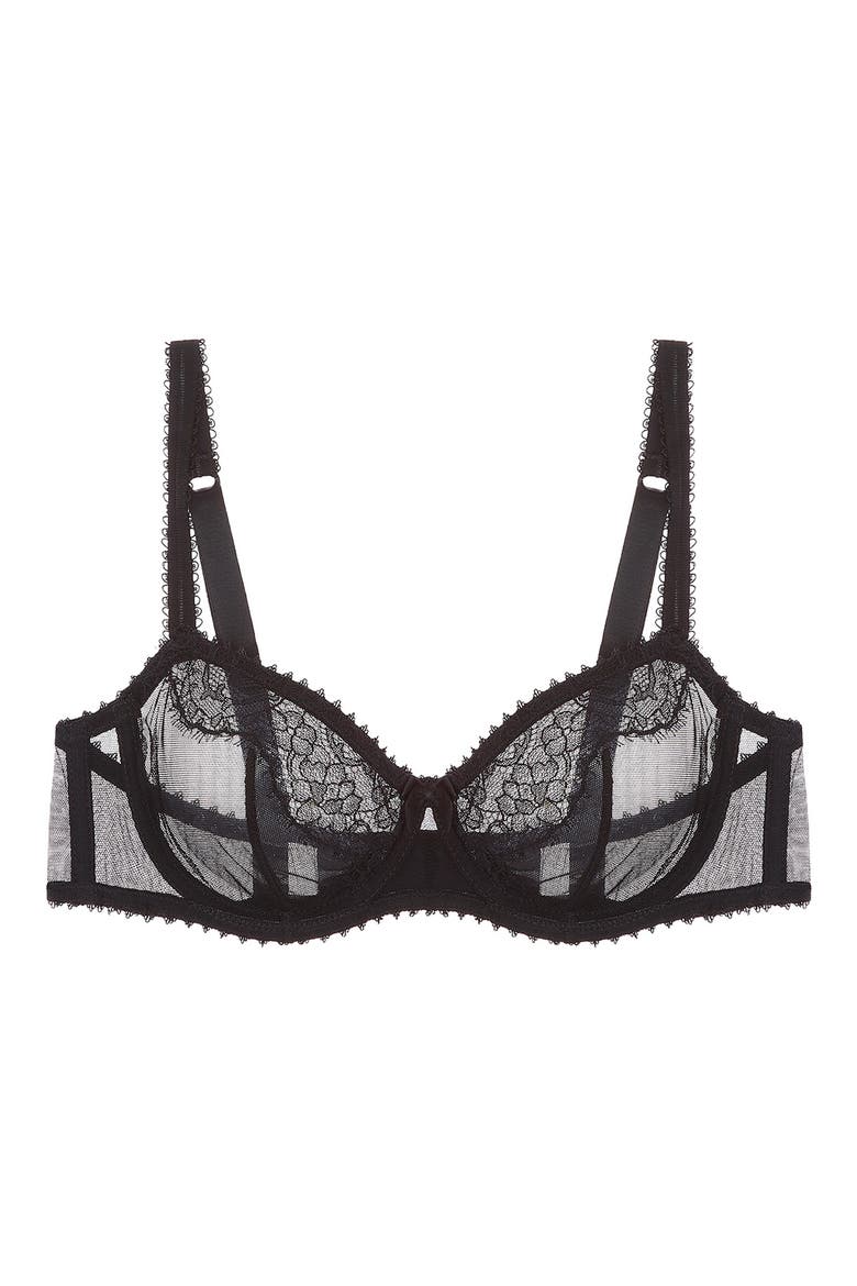 Chiara Underwire Demi Bra, Main, color, NOIR