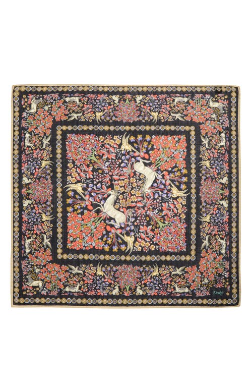 Drake's Mythical Forest Print Wool & Silk Bandana In Multi