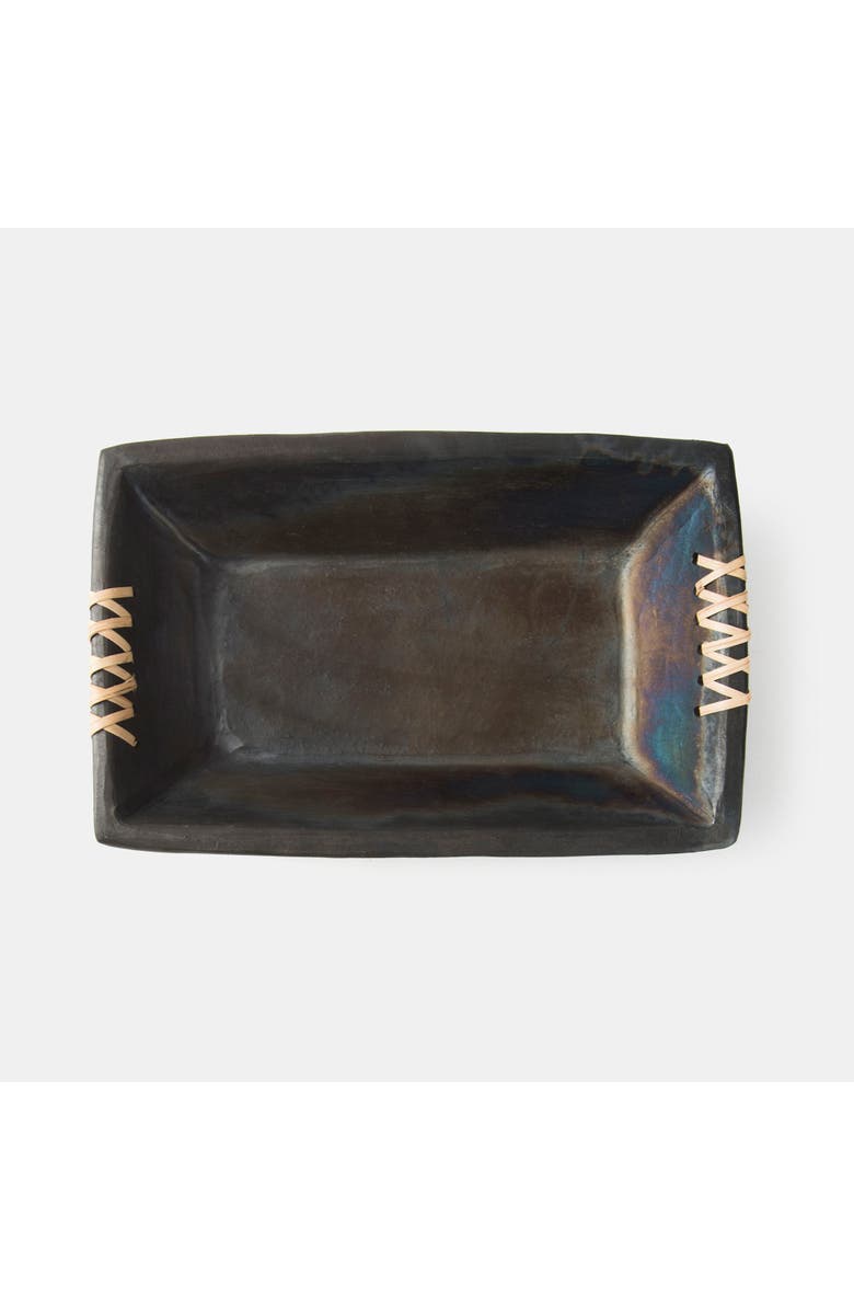 Mela Artisans Longpi Black Clay Serving Plater, Alternate, color, 