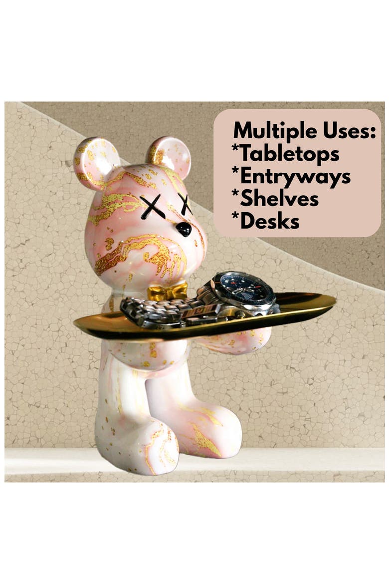 Butler Mouse with Tray, Alternate, color, PINK MARBLE