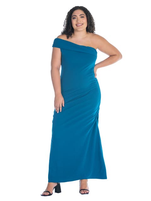 Formal One Shoulder Rouched Mermaid Maxi Dress
