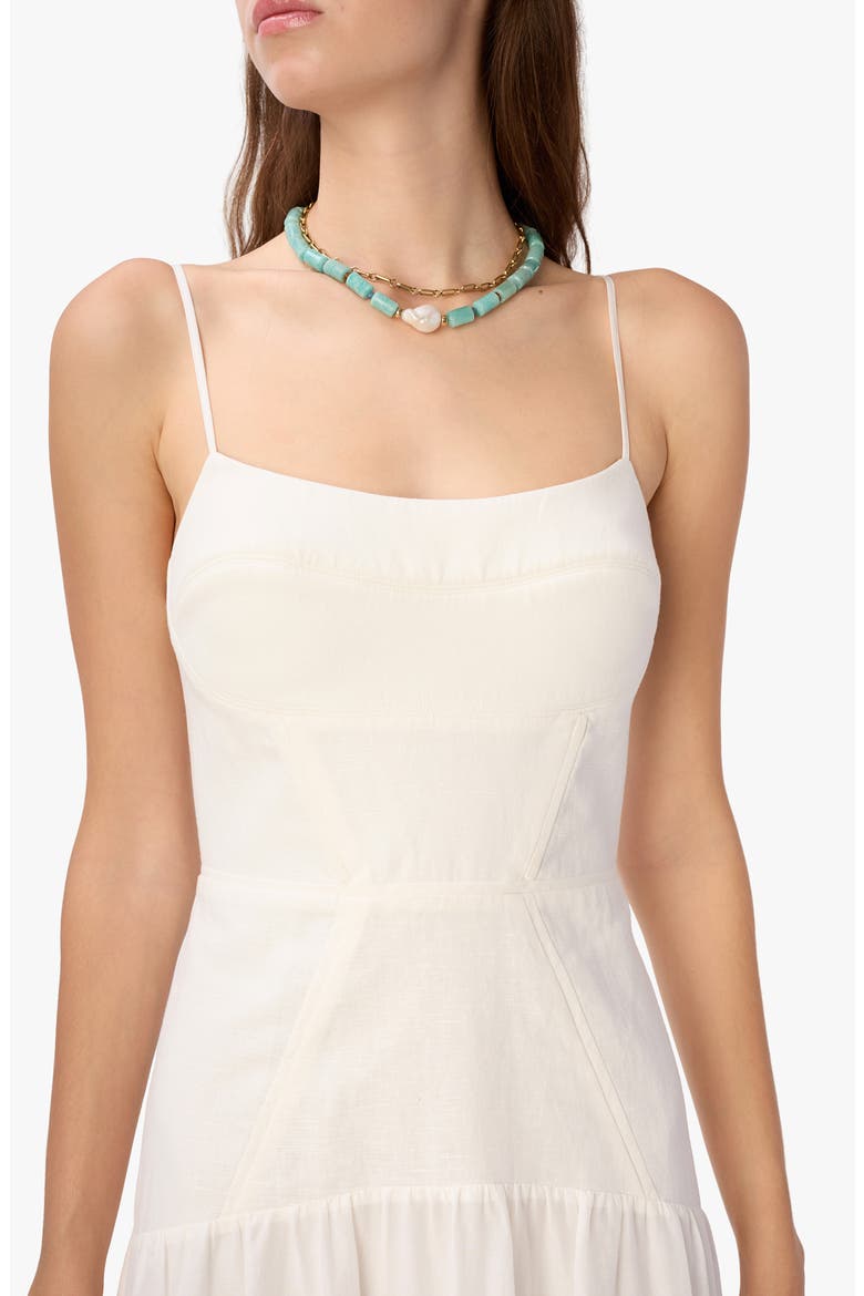 Salerno Corset Maxi Dress, Alternate, color, MACADAMIA