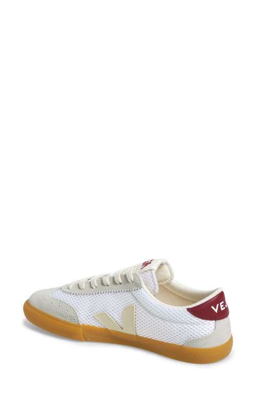 Veja V-82 Grained Leather Pure Sneakers Shoes In Lunar Pierre Marsala