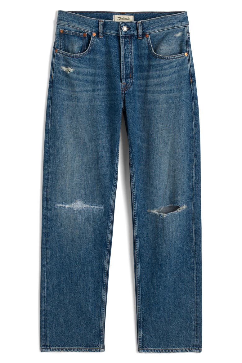 The Dean Easy Ankle Straight Leg Jeans, Alternate, color, LABETTE WASH