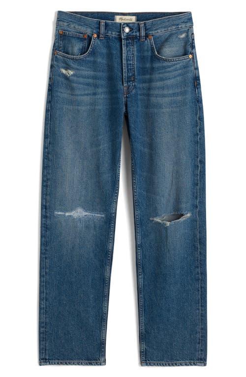 Madewell The Dean Easy Ankle Straight Leg Jeans In Blue